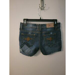 Jake Jeans Denim Shorts Juniors Size 3 Patchwork Distressed Cowgirl Rockabilly
